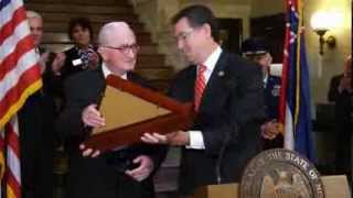 US Rep Gregg Harper Presents Bronze Star to Howard Miskelly [upl. by Airamas54]