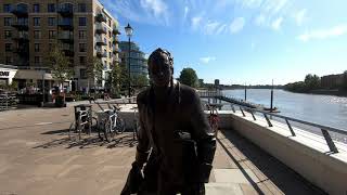 LONDON Walk Tour THAMES PATH from HAMMERSMITH Bridge to PUTNEY Bridge [upl. by Francis]