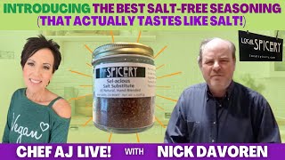 Introducing the BEST SaltFree Seasoning that actually tastes like salt with Nick Davoren [upl. by Ahsinor2]