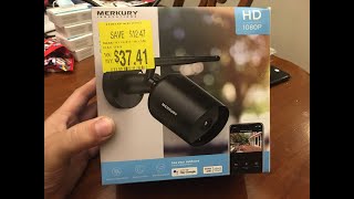 Walmart Returns Merkury Innovations HD 1080p Camera WIFI Nightvision Motion Detection Geenie App [upl. by Aramahs]