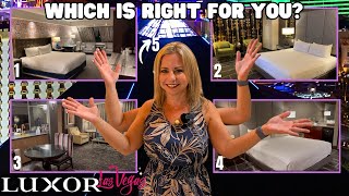 Luxor Las Vegas  Which Room to Choose  5 Room Tours [upl. by Khichabia]