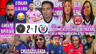 AFICIONADOS DEL CRUZ AZUL Y ÁLVARO MORALES REACCIONAN AL INTER MIAMI VS CRUZ AZUL CON GOL DE MESSI [upl. by Abernon]