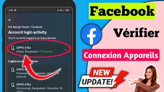 Comment vérifier les appareils de connexion Facebook 2024  Qui utilise mon Facebook [upl. by Ahseihs572]