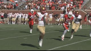 Mercer Footballs winning streak snapped by VMI [upl. by Nosreve465]