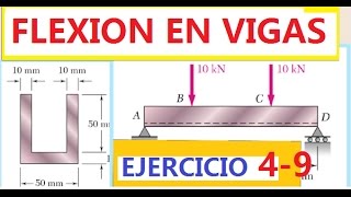 Resistencia de materiales Flexión pura Ejercicio 49 Beer and Jhonston Vs PREMIUM [upl. by Cuttie]