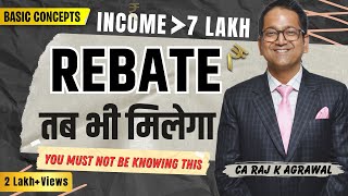 20 Rebate under Sec 87A of Income Tax AY 202425  Old Regime amp New Regime [upl. by Kunkle]