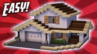 Minecraft How To Build A Suburban House Tutorial 3 [upl. by Aikas]