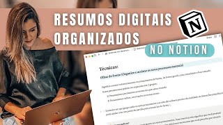 Como fazer Seus RESUMOS DIGITAIS no NOTION  Ideias e recursos [upl. by Aznarepse]