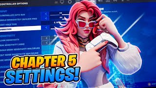 NEW Chapter 5 BEST Controller Settings For Fortnite XboxPS4PS5PC [upl. by Mayeda]