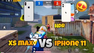 Xs max vs iPhone 11 pubg test in 2024🤯  iPhone 11 Graphic test  pubg hdr gameplay ￼￼ [upl. by Eggett]