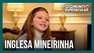 Menina inglesa faz sucesso ao falar português com sotaque mineiro [upl. by Teahan477]