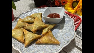 Perfect Beef Samosa Folding amp Making  samosa recipe by tehsin homemade [upl. by Nalyad]