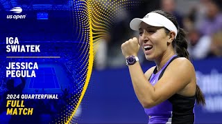 Iga Swiatek vs Jessica Pegula Full Match  2024 US Open Quarterfinal [upl. by Meelak11]