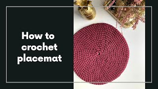 FREE crochet pattern  Crochet placemat pattern  crochet tutorial [upl. by Kire]