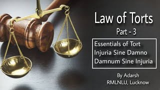 Essentials of torts  Injuries Sine Damno amp Damnum Sine Injuria Explained with Case Studies [upl. by Aciraa231]