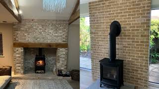 Fireplace Brick Slips  Chimney Breast Cladding [upl. by Ahsieken]