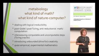 Lecture by Virginia Chaitin A Philosophical Perspective on a Metatheory of Biological Evolution [upl. by Yehus]