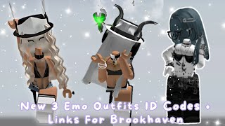 New 3 Girls Emo Outfits ID Codes  Links For Brookhaven RP Berry Avenue And Bloxburg Part 2 [upl. by Glynas]