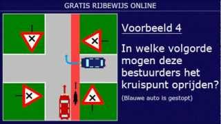 EXAMEN RIJBEWIJS B VRAGEN VOORRANG VOORRANGSREGELS 4 [upl. by Gassman]