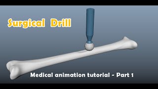 Maya 3D Medical Animation  Bone Surgery  Maya Tutorial  Commix tool animation [upl. by Lerret]