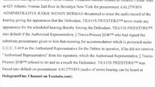 NOTICE OF DEFENSE amp CLAIM IN RECOUPMENT UNDER UCC 3305 amp 3306 ON ADMINISTRATIVE JUDGE WENDY BERMAN [upl. by Andromeda]