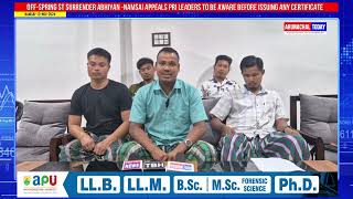 NAMSAI DISTRICT NONAPST OSTSAC APPEALS PRI LEADERS TO BE AWARE BEFORE ISSUING ANY CERTIFICATE [upl. by Neik]