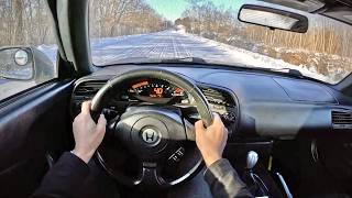 2001 Honda S2000 in the Snow  POV Winter Driving Impressions [upl. by Lenny]