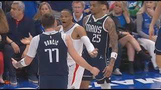 Russell Westbrook Fights Luka Doncic amp PJ Washington In Ejection Mavericks vs Clippers Game 3 [upl. by Barta426]