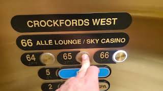 Private VIP Suite Elevators at Crockfords Resorts World LXR Las Vegas NV [upl. by Namhar]