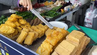 Amazing  Tempura Oyster Fritter Fried Vegetables  Taiwanese Street Food [upl. by Ainedrag]