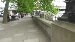 Walk Along the River Thames Embankment to Embankment Tube Station [upl. by Serilda85]