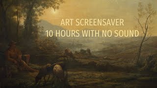 The Herdsman by a Follower of Claude Lorrain 🌅  Art ScreenSaver 🖌️🎨  10 Hours with No Sound [upl. by Annaxor]