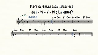 Pista de Salsa para improvisar Acordes de Am  Dm  E7  Dm La menor [upl. by Hgielak]