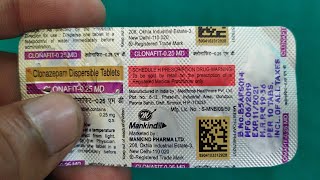 clonafit tablet review in hindi clonazepam tablet  benefits sides effects [upl. by Krahmer266]