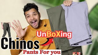 Chinos Pants for Men  Trousers  Unboxing and Review  Best Chinos for Men at Online  in Hindi [upl. by Georgeta]