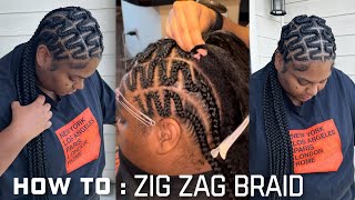 zig zag braids all over  how to talk through  detailed video [upl. by Aimehs]