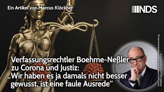 Verfassungsrechtler zu Corona und Justiz„Wir haben es nicht besser gewusst ist eine faule Ausrede“ [upl. by Noryk]