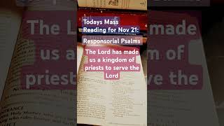 The Lord has made us a kingdom of priests to serve the Lord dailymass Catholic psalms [upl. by Narej938]