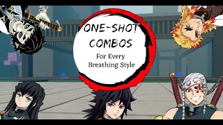 Slayer Battlegrounds  One shot combos for every breathing style slayerbattlegrounds [upl. by Iht]