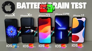 Used iPhone 13 ∼ 11Pro Max ∼ 11 ∼ Xr ∼ X Battery Drain Test 2024 accurate test [upl. by Allicsirp]