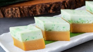 Kuih Talam with Chendol Recipe – 煎蕊椰糖双层糕 [upl. by Yrellam136]