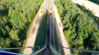 Shivering Timbers Michigans Adventure 4K 60FPS Front Row [upl. by Elbring293]