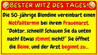 🤣 WITZ DES TAGES Eine 50jährige Blondine eilt mit einem großen Problem zu ihrem Frauenarzt [upl. by Peyton82]