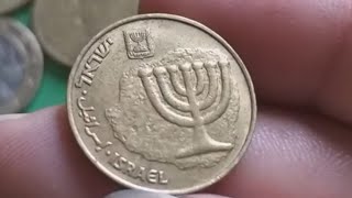 Jewish Israel Rare Coin 👉 19000 10 Agorot World coin Tiền Israel Do Thái [upl. by Kaleb]