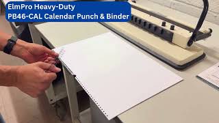 Elmpro PB46 CAL A2 A3 A4 A5 Wire Calendar Binding Machine Video [upl. by Ocramed]