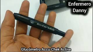 Cómo checar la glucosa con el glucómetro AccuChek Active Fácil 🤓📝 [upl. by Eneleh]