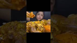 Spicy chicken with luchiPuri🔥shorts asmr asmreating mukbang [upl. by Atat279]