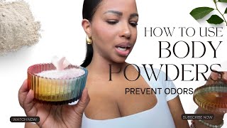 How to use BODY POWDERS for Sweat and ODOR Prevention Luxury Body Powders Feat Jo Malone London1 [upl. by Telford]