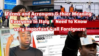 Terms and Acronyms amp thier Meaning Everyone In Italy🇮🇹 Need to Know very Important 4 all Foreigners [upl. by Amees]