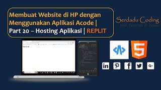 Cara Membuat Website di Hp dengan Aplikasi Acode  HTML Part 20 END [upl. by Nissy]